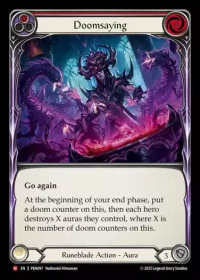 Doomsaying PEN097 - Compendium of Rathe - Flesh and blood card