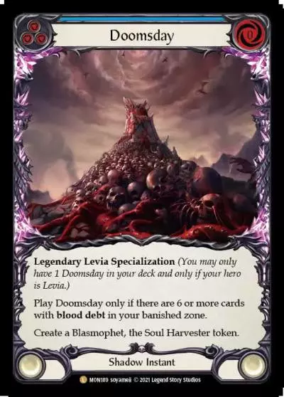 Doomsday BLUE MON189-CF - Monarch - Flesh and blood card