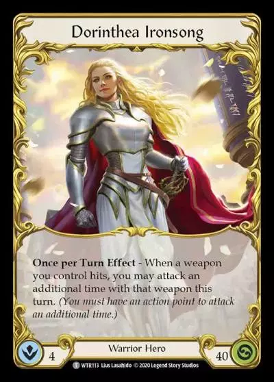 Dorinthea Ironsong R-WTR113 - Welcome to Rathe - Unlimited Revised - Flesh and blood card
