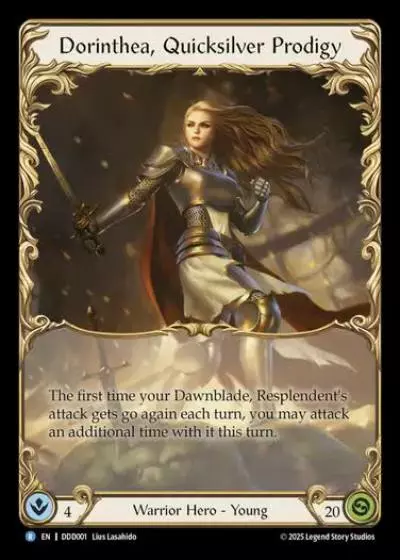 Dorinthea, Quicksilver Prodigy DDD001 - Dorinthea Demo Deck - Flesh and blood card