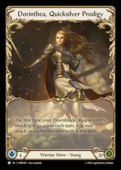 Dorinthea, Quicksilver Prodigy MPW001 - Mastery Pack Warrior - Flesh and blood card