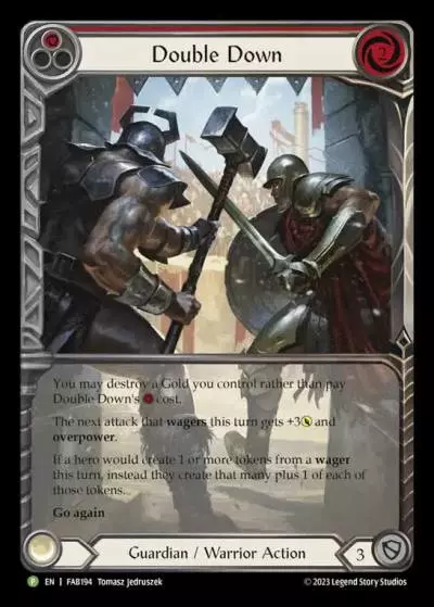 Double Down RED FAB194-RF - Calling - Heavy Hitters - Flesh and blood card