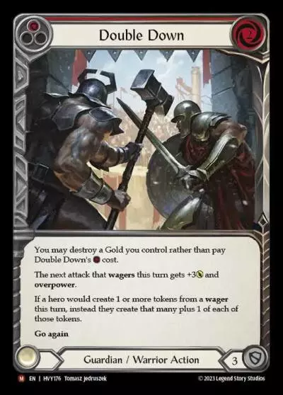 Double Down RED HVY176 - Heavy Hitters - Flesh and blood card