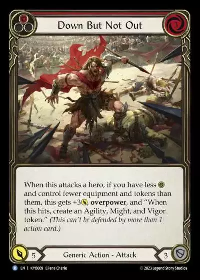 Down But Not Out RED KYO009 - Kayo - Heavy Hitters Blitz Deck - Flesh and blood card