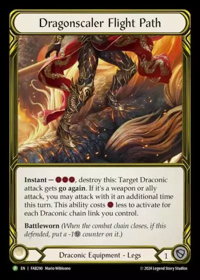 Dragonscaler Flight Path FAB290-GF - Premier Organized Play - The Hunted - Flesh and blood card