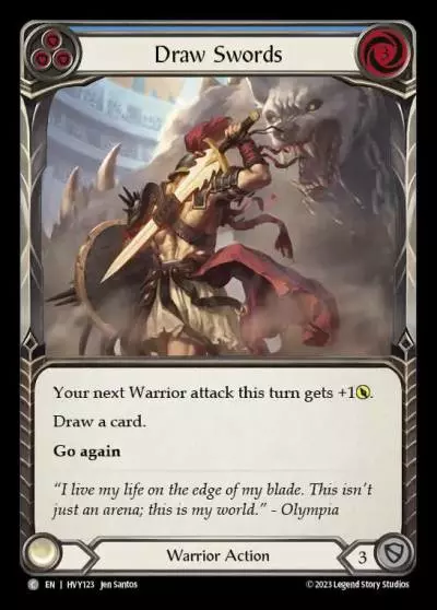 Draw Swords BLUE HVY123 - Heavy Hitters - Flesh and blood card