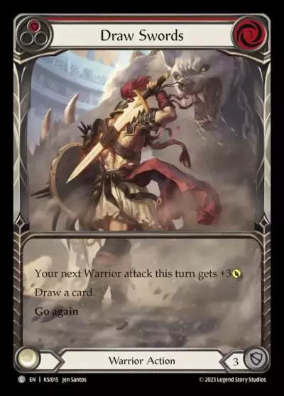 Draw Swords RED KSI015 - Kassai - Heavy Hitters Blitz Deck - Flesh and blood card