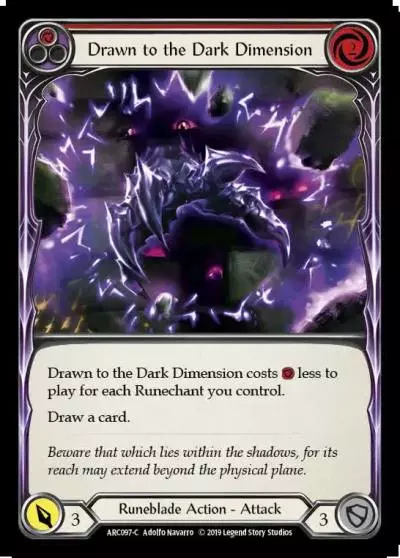 Drawn to the Dark Dimension RED ARC097 - Arcane Rising - Flesh and blood card