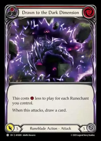 Drawn to the Dark Dimension RED AVS009 - Armory Deck Legends - Viserai, Rune Blood - Flesh and blood card