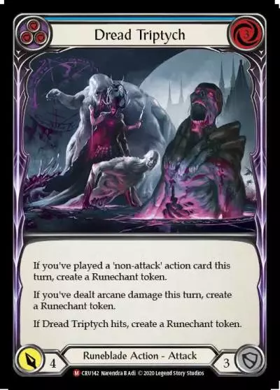 Dread Triptych BLUE CRU142 - Crucible of War - Flesh and blood card