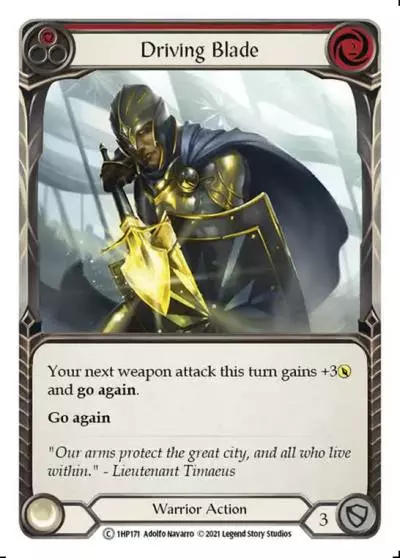 Driving Blade RED 1HP171 - History Pack 1 - Flesh and blood card