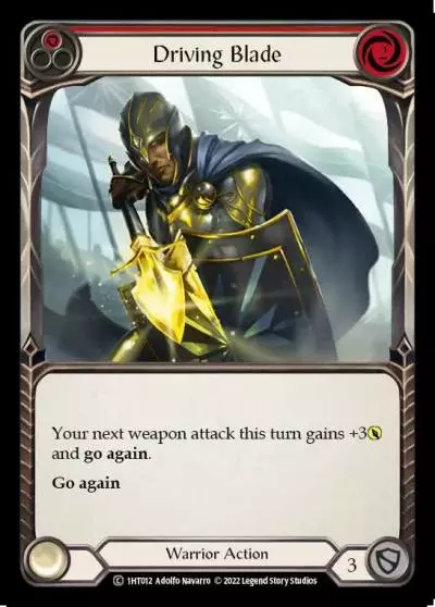 Driving Blade RED 1HT012 - Dorinthea - Blitz Deck - Flesh and blood card