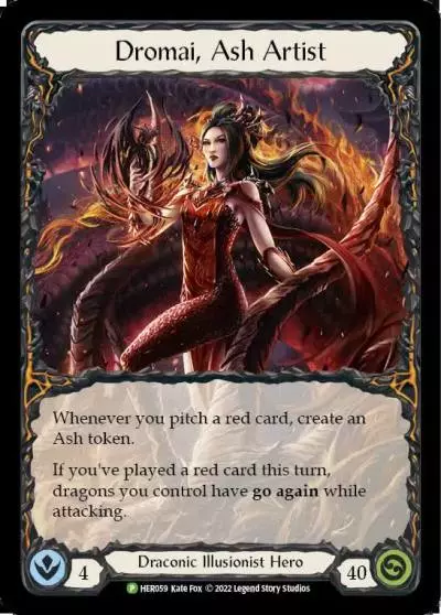 Dromai, Ash Artist HER059-CF - Road to Nationals - 2022 - Flesh and blood card