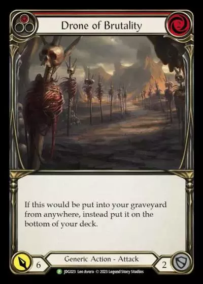 Drone of Brutality RED JDG023-CF - Judge Pack - Season 3 - Flesh and blood card