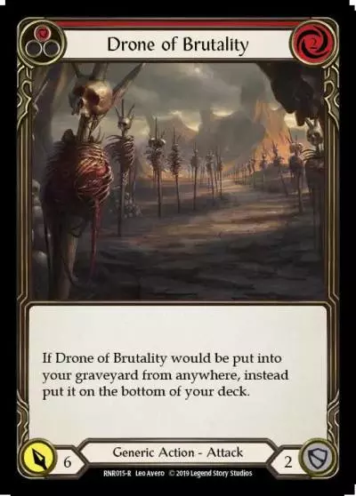 Drone of Brutality RED RNR015 - Rhinar, Reckless Rampage - Hero Deck - Flesh and blood card