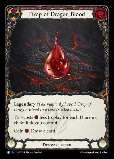 Drop of Dragon Blood RED HNT155 - The Hunted - Flesh and blood card