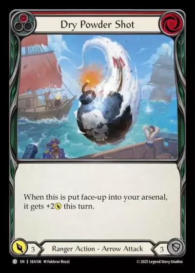 Dry Powder Shot RED SEA106 - High Seas - Flesh and blood card