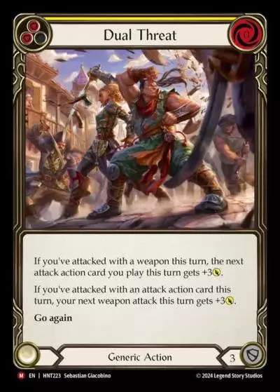 Dual Threat YELLOW HNT223 - The Hunted - Flesh and blood card