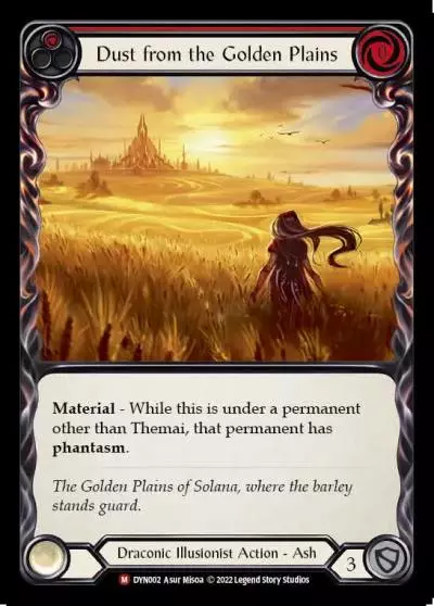 Dust from the Golden Plains RED DYN002 - Dynasty - Flesh and blood card