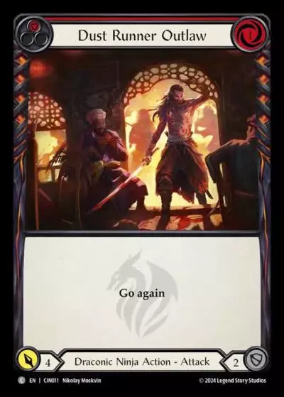 Dust Runner Outlaw RED CIN011 - The Hunted Blitz Deck - Cindra - Flesh and blood card
