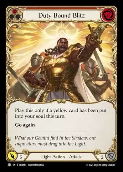Duty Bound Blitz PEN183 - Compendium of Rathe - Flesh and blood card