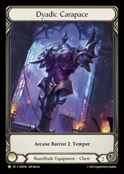 Dyadic Carapace GEM149-RF - GEM - Pack 5 - Flesh and blood card