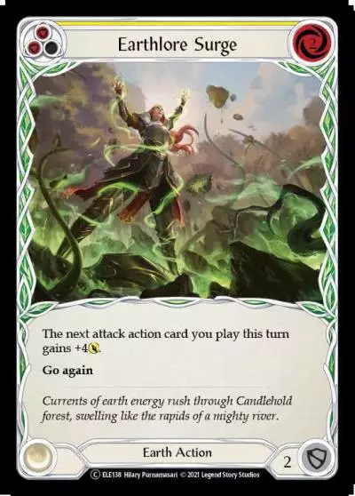 Earthlore Surge YELLOW U-ELE138-RF - Tales of Aria - Unlimited - Flesh and blood card