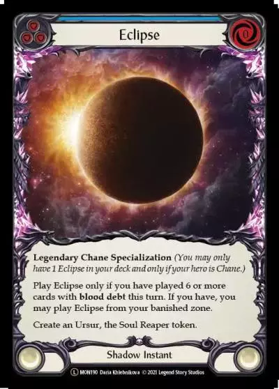Eclipse BLUE U-MON190-RF - Monarch - Unlimited - Flesh and blood card