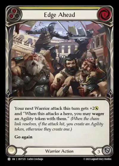 Edge Ahead YELLOW HVY125 - Heavy Hitters - Flesh and blood card