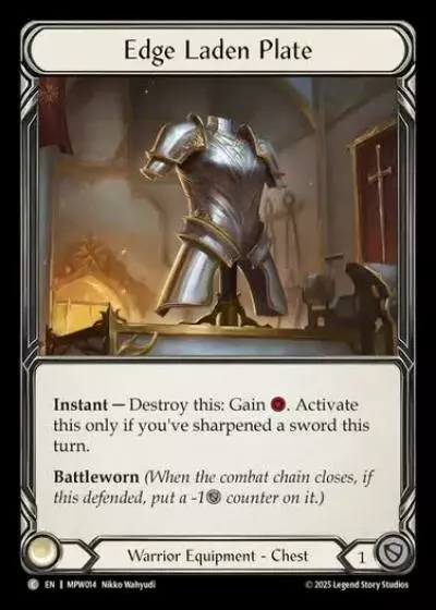 Edge Laden Plate MPW014 - Mastery Pack Warrior - Flesh and blood card