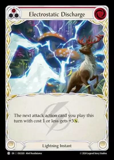 Electrostatic Discharge RED OSC020 - Rosetta Blitz Deck - Oscilio - Flesh and blood card