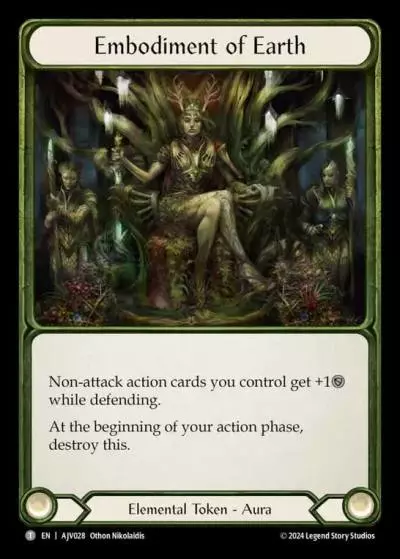 Embodiment of Earth AJV028 - Armory Deck Origins - Jarl Vetreiði - Flesh and blood card