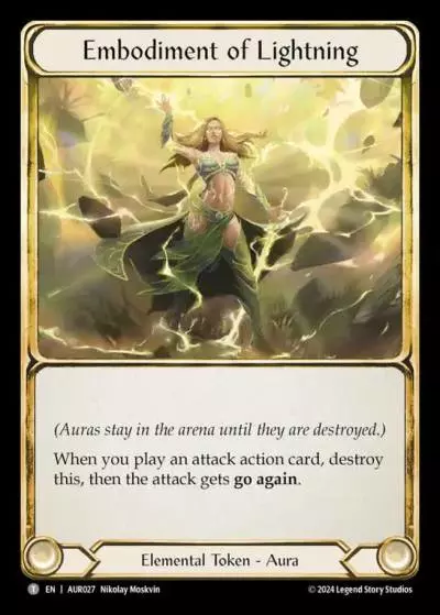 Embodiment of Lightning AUR027 - 1st Strike - Aurora - Flesh and blood card