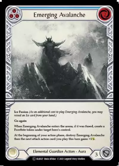 Emerging Avalanche BLUE U-ELE027-RF - Tales of Aria - Unlimited - Flesh and blood card