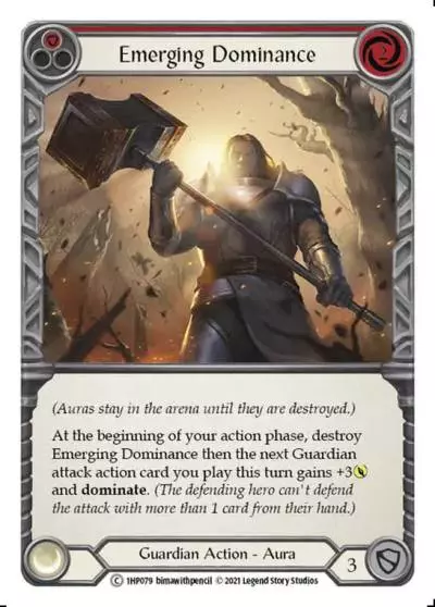 Emerging Dominance RED 1HP079 - History Pack 1 - Flesh and blood card