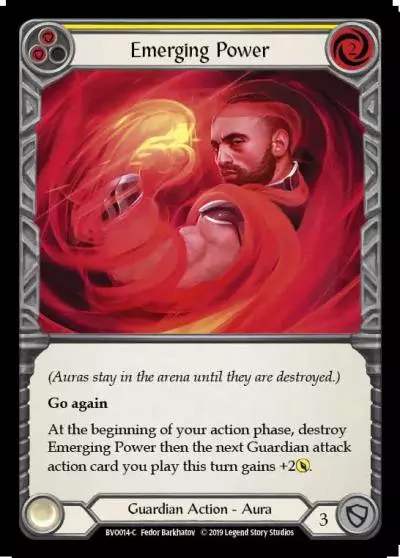 Emerging Power YELLOW BVO014 - Bravo, Showstopper - Hero Deck - Flesh and blood card