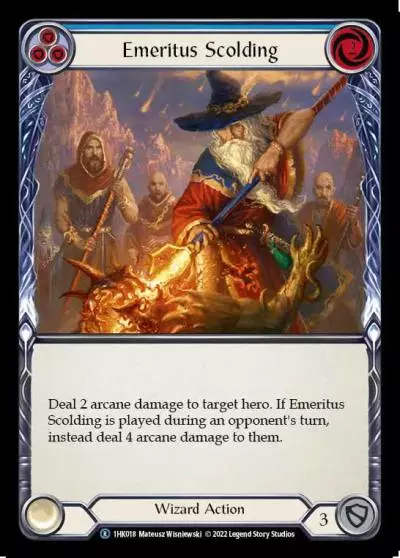 Emeritus Scolding BLUE 1HK018 - Kano - Blitz Deck - Flesh and blood card