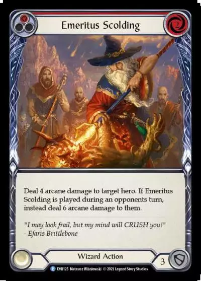 Emeritus Scolding RED EVR125 - Everfest - Flesh and blood card