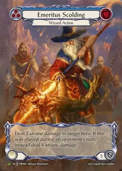 Emeritus Scolding TNP009-MV - Tournament Pack - Flesh and blood card