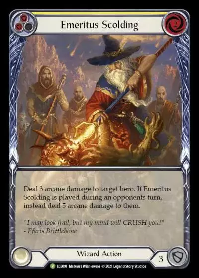 Emeritus Scolding YELLOW LGS091-RF - Armory - Season 6 - Flesh and blood card