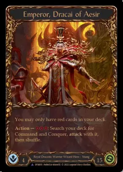 Emperor, Dracai of Aesir DYN001-MV - Dynasty - Flesh and blood card