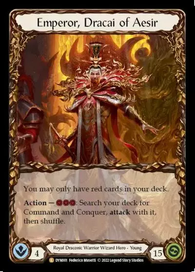 Emperor, Dracai of Aesir DYN001-RF - Dynasty - Flesh and blood card