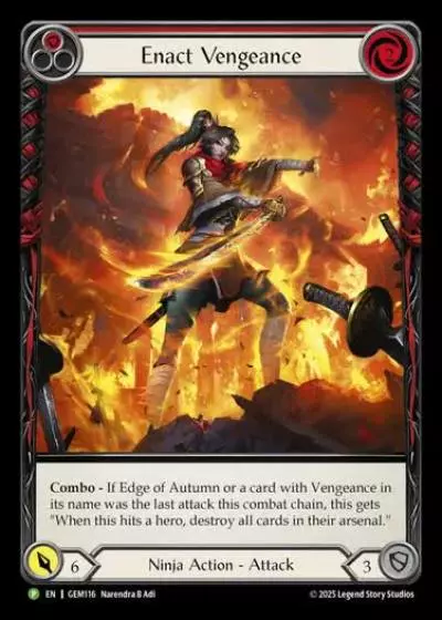 Enact Vengeance GEM116-RF - GEM - Pack 4 - Flesh and blood card