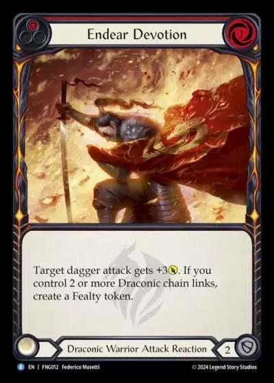 Endear Devotion RED FNG012 - The Hunted Blitz Deck - Fang - Flesh and blood card