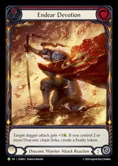 Endear Devotion RED GEM013 - GEM - Pack 1 - Flesh and blood card