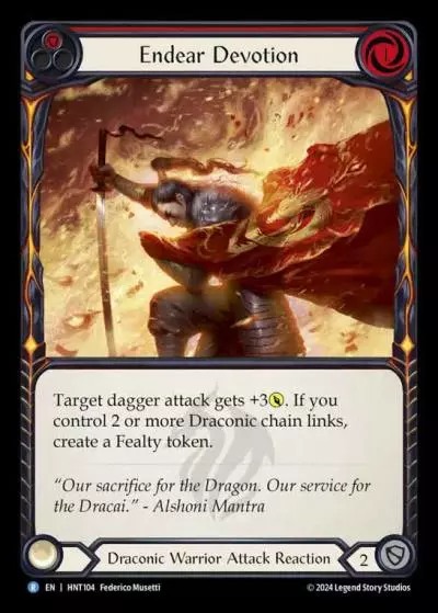 Endear Devotion RED HNT104 - The Hunted - Flesh and blood card