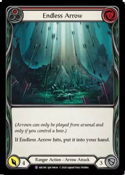 Endless Arrow RED U-ARC045-RF - Arcane Rising - Unlimited - Flesh and blood card