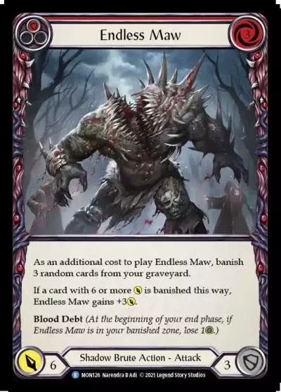 Endless Maw RED MON126 - Monarch - Flesh and blood card