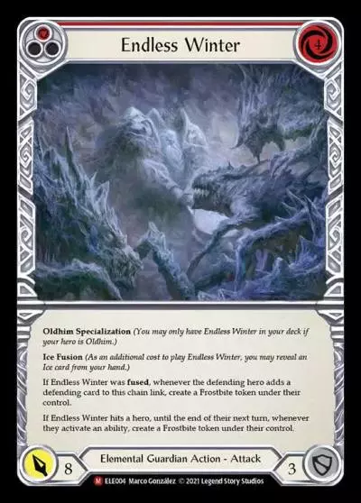 Endless Winter RED ELE004 - Tales of Aria - Flesh and blood card