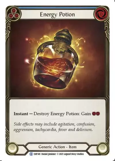 Energy Potion BLUE 1HP381 - History Pack 1 - Flesh and blood card